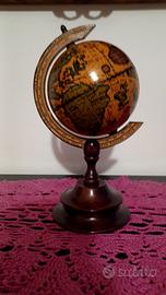 Antico Mappamondo in legno anni 50