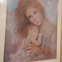 RIBASSO Quadro maternità olio su tela 