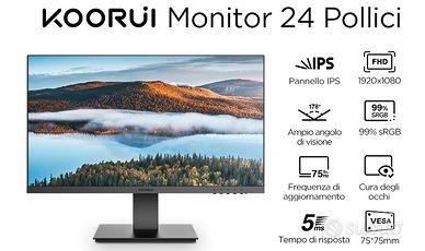 Koorui monitor PC 24 pollici