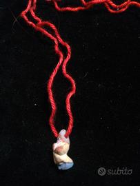 Collanina con piccolo gnometto in ceramica 33