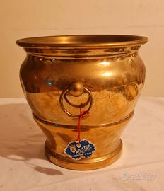 vaso di epoca con manici in peltro dorato Ariston