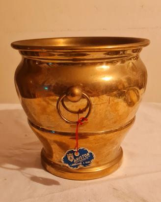 vaso di epoca con manici in peltro dorato Ariston