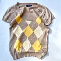 Sotto giacca donna Zara, Argyle beige, giallo ecru