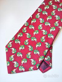 Cravatta Ferragamo con elefantini 100% seta