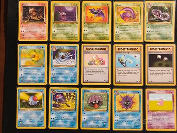 Lotto carte Pokemon Fossil prima edizione in itali
