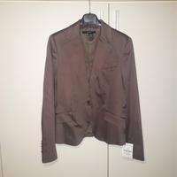 ZARA blazer donna marrone in cotone veste taglia M