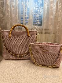 Borsa donna rosa con tracolla