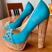 Décolleté spuntate donna con plateau