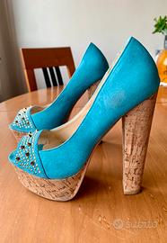 Décolleté spuntate donna con plateau