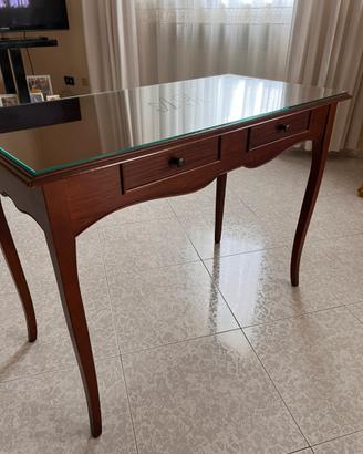 Scrivania/ Consolle in legno arte povera