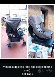 passeggino più seggiolino auto 