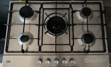 Piano cottura a gas BEKO HIAW75224SX 75x51 cm Inox