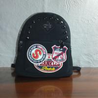 Zainetto nero finta pelle scamosciato