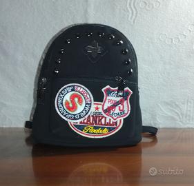 Zainetto nero finta pelle scamosciato