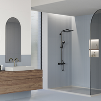 Piastrella in gres 60x120 effetto cannettato