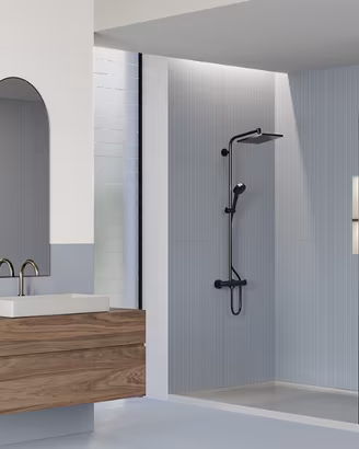 Piastrella in gres 60x120 effetto cannettato