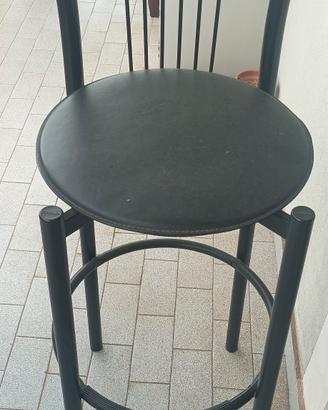 sgabello in metallo nero 