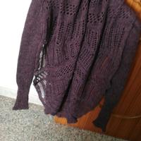 Maglione a giacchetta vinaccio