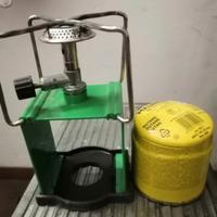 fornello campeggio +bonboletta gas e cestino x fun