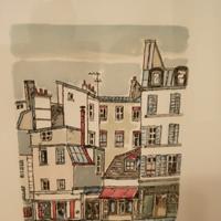 Litografia "Parigi" di Orfeo Tamburi