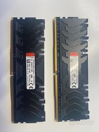2 moduli memoria HyperX Predator 2X8 GB DDR4