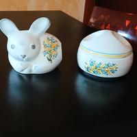 Coppia Soprammobili bagno i. ceramica 