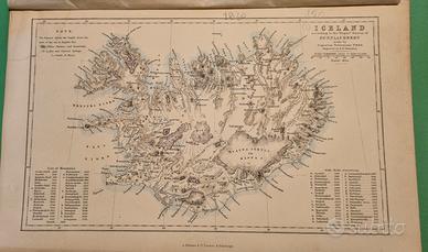 MAPPA STAMPA A. FULLARTON & C° ICELAND RARO