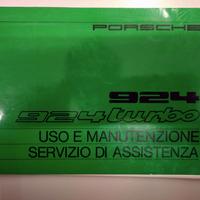 libretto uso manutenzione Porsche 924 - 924 Turbo