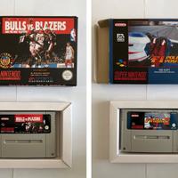 Lotto 8 Giochi SNES (con scatola e vassoio)