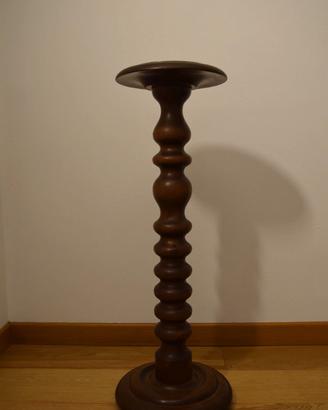 Porta vaso lampada scultura legno