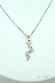 Collana in oro 18kt e zirconi; 490€ => 290€ (-40%)