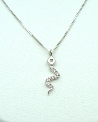 Collana in oro 18kt e zirconi; 490€ => 290€ (-40%)