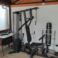 Multipalestra,panca,bilanciere e pesi