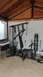 Multipalestra,panca,bilanciere e pesi