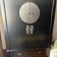 Shanghaï - Armadio a 2 ante e 2 cassetti nero