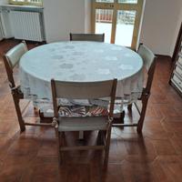 TAVOLO ROTONDO ALLUNGABILE Grande + 6 Sedie