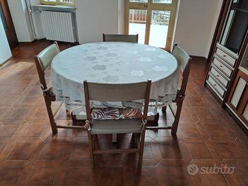 TAVOLO ROTONDO ALLUNGABILE Grande + 6 Sedie