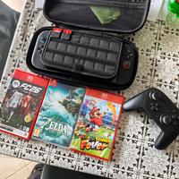 Nintendo Switch 2+3 Giochi+Pro Controller+ACCESSOR