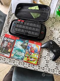 Nintendo Switch 2+3 Giochi+Pro Controller+ACCESSOR