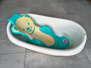 Vascetta bagnetto bimbi antiscivolo con supporto