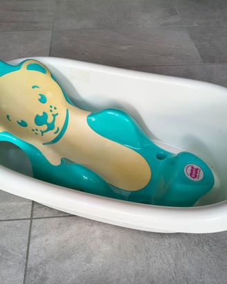 Vascetta bagnetto bimbi antiscivolo con supporto
