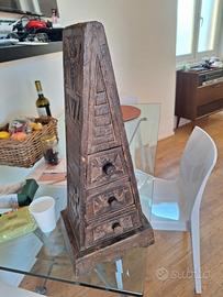 Piccola Cassettiera piramide vintage asia