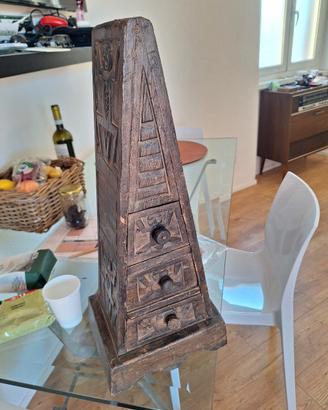 Piccola Cassettiera piramide vintage asia