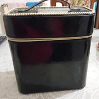 Borsa trucco in vernice nera per viaggi 