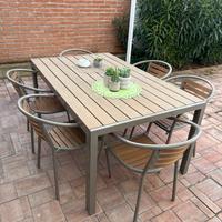 Tavolo giardino con 6 sedie