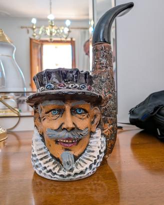 Pipa Vintage in Ceramica dipinta a Mano  