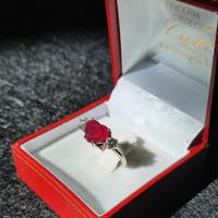 Anello 18 Ct con Rubino naturale e brillanti