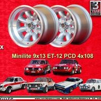 2 pz. cerchi Ford Minilite 9x13 ET-12 Escort Mk1-2