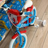 Bici dei puffi misura 14