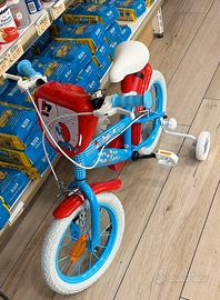 Bici dei puffi misura 14